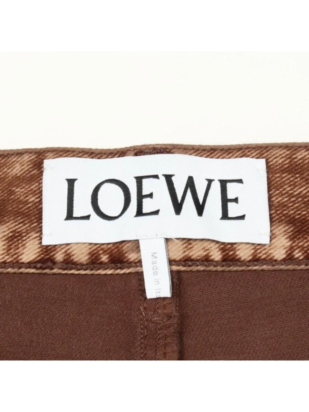 Loewe Denim Pants Washed Velour Button Fly Cotton